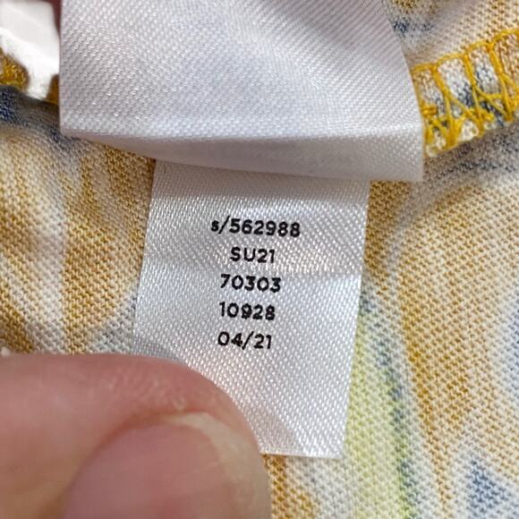 Loft Yellow Smocked Pullover Tank Floral Sleeveless NEW Shirt Womens size XL - Picture 9 of 11